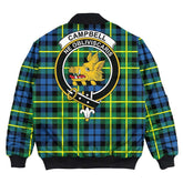 Clan Campbell of Breadalbane Ancient Tartan Crest Bomber Jacket UQ73 Campbell of Breadalbane Ancient Tartan Tartan Bomber Jacket